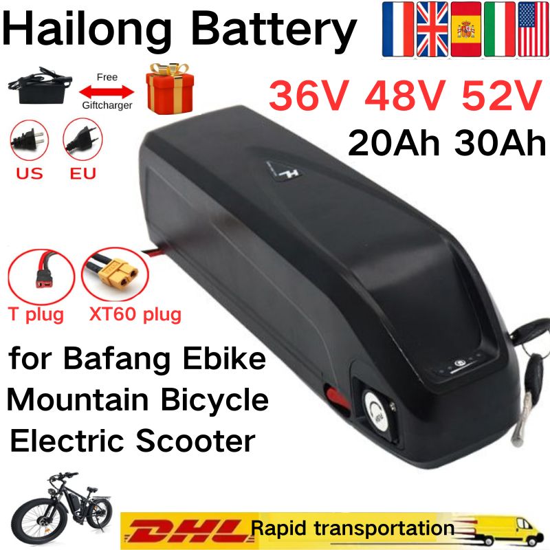 Ebike Battery 48V 20Ah Hailong - Pin Hailong 36V 48V 52V 30Ah