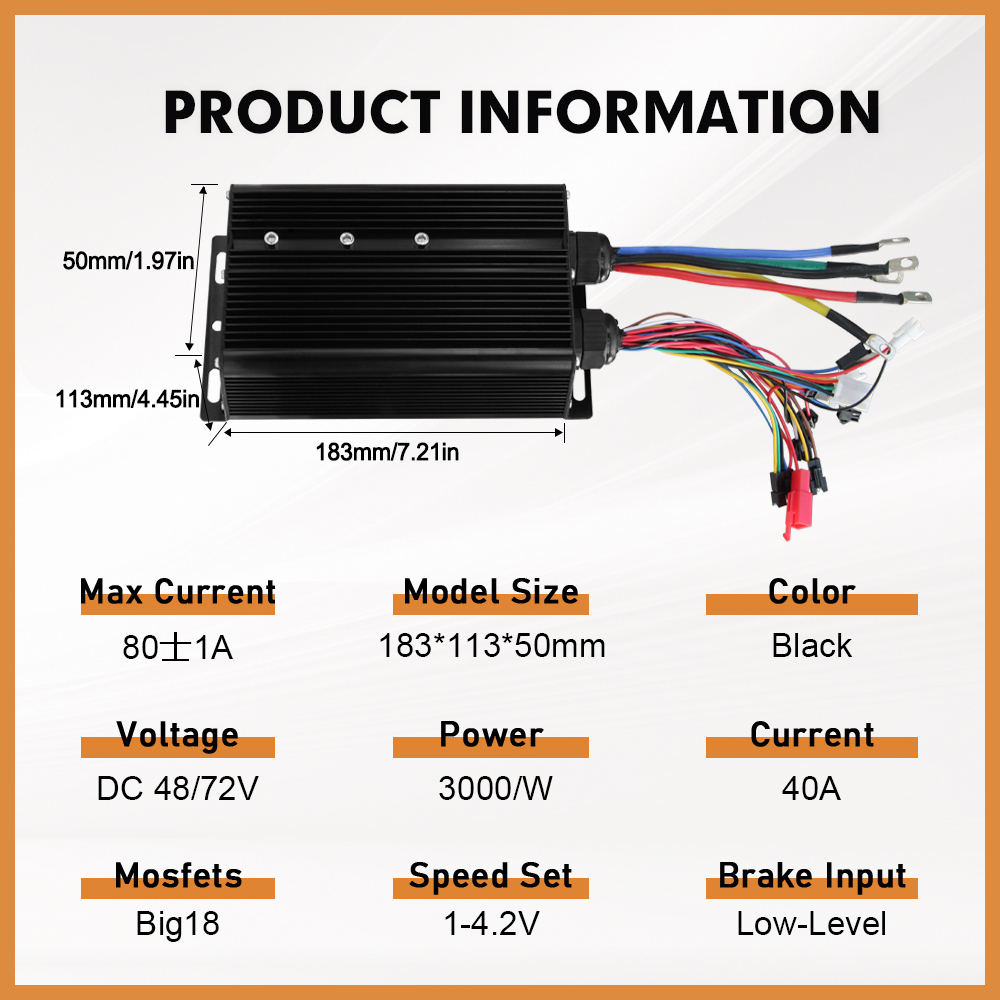 Electric Bike 3Mode Sine Wave  - đánh giá và giá 72V 5000W Hub Motor Kit